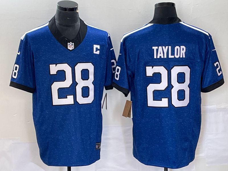 Men Indianapolis Colts #28 Taylor Royal 2023 Nike Vapor Limited NFL Jersey